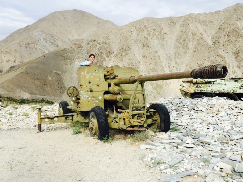 My 12 year old brother on an abandoned tank