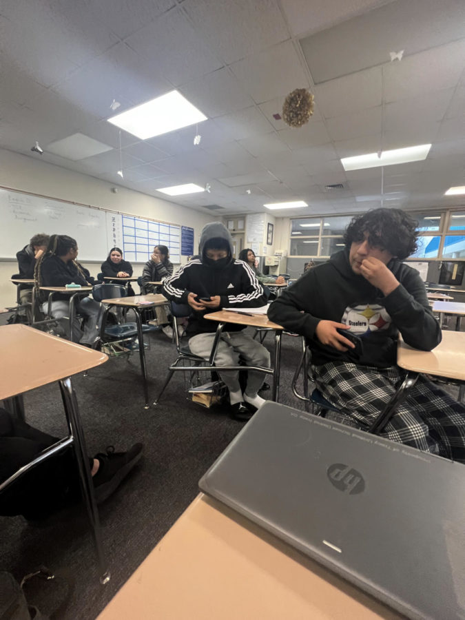 inside school classroom