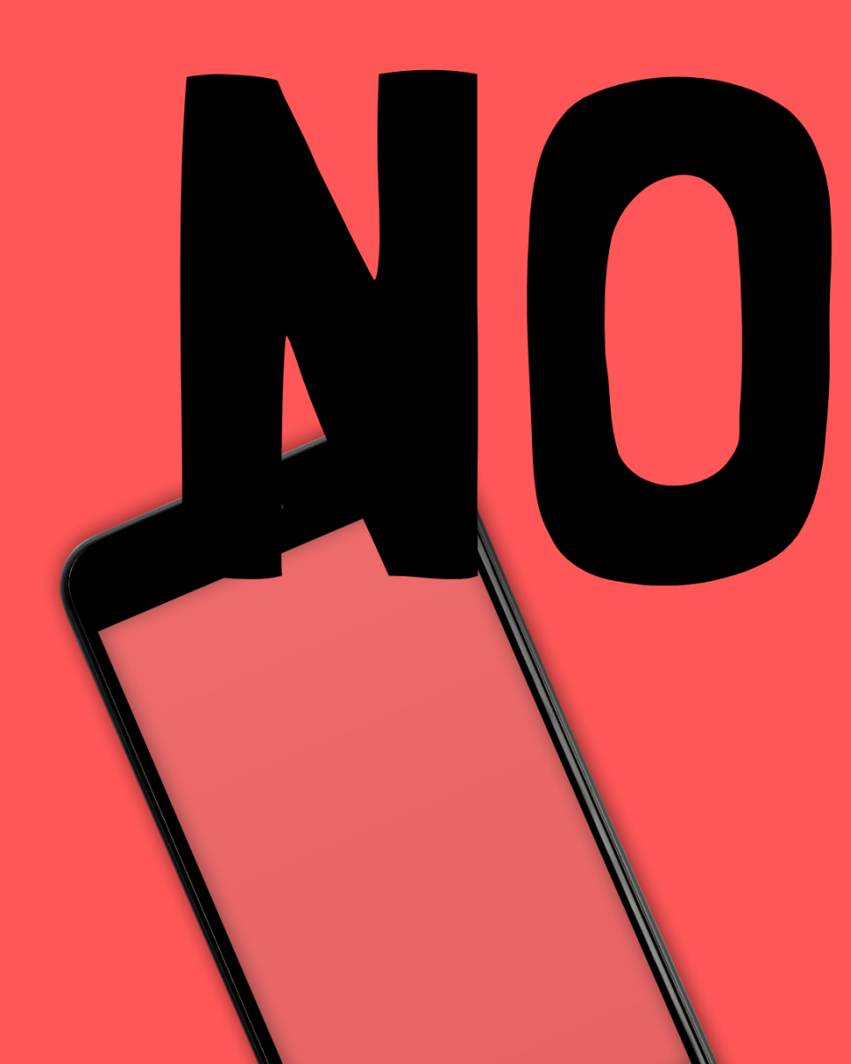 A No Phones Sign